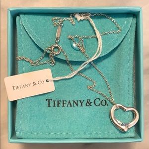 Tiffany & Co. Open Heart Pendant Necklace